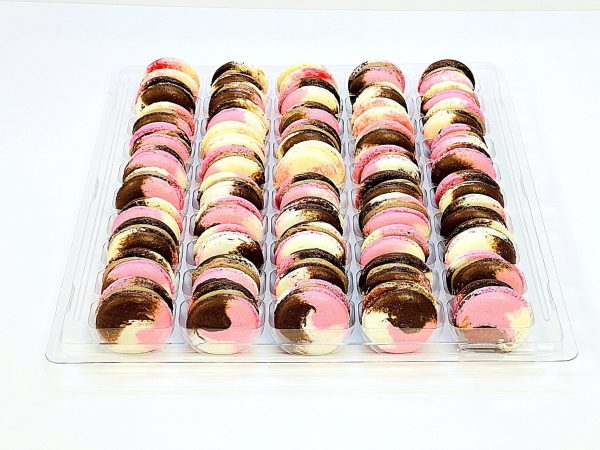 50 Pack Neapolitan French Macaron Value Pack | Vanilla, Chocolate and Strawberry Discount