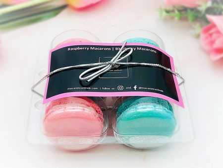 6 Raspberry & Blueberry Macarons Value Pack Supply