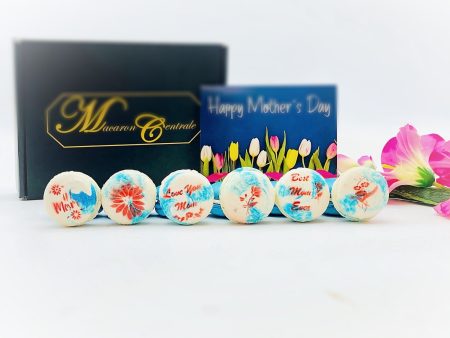 Mother s Day Macaron Set (Blue) | 12 Pack | a perfect gift for your mom Fashion