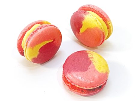 6 Pack Mango Passion Fruit Mouse French Macarons Online now