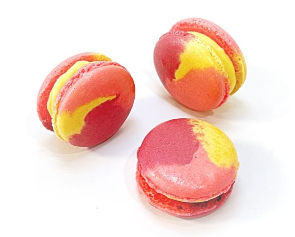 6 Pack Mango Passion Fruit Mouse French Macarons Online now