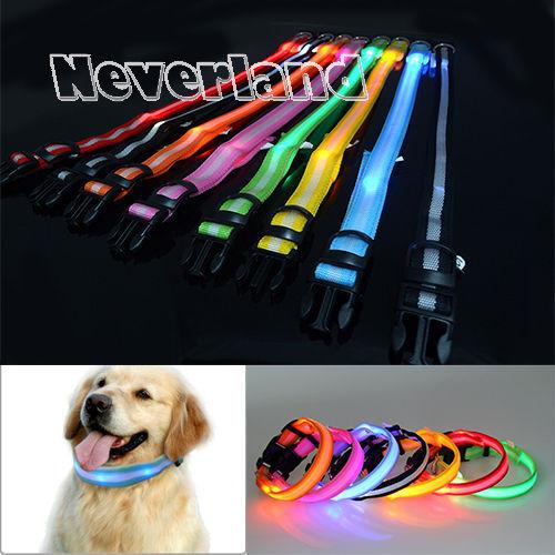 8 Color LED Pet Collar Flashing Light Supply