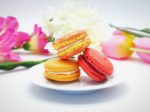 Assorted  French Macarons | Orange Cream, Peach n Cream, Straw-Cherry Macarons | Available in 48 and 96 Pack on Sale