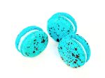 6 Pack  blue raspberry and white chocolate macarons | ideal for celebratory events. Supply