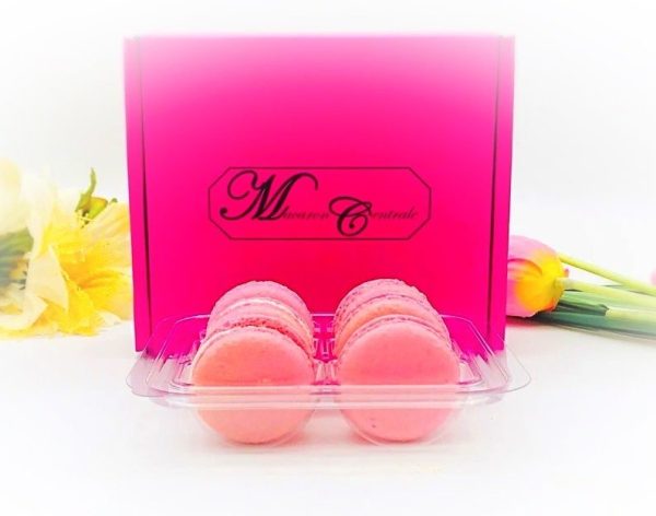 6 Pack  raspberry French macarons Online