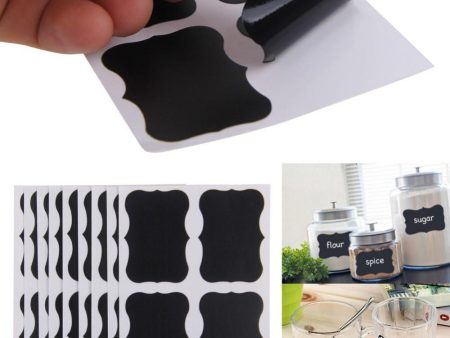 36Pcs Set Blackboard Sticker Jar Labels Supply