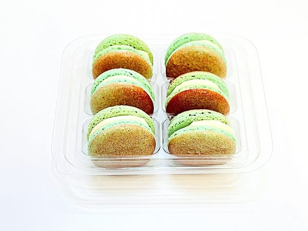 6 Pack Strawberry Rhubarb French Macarons | Perfect for your next celebratory events. Online now