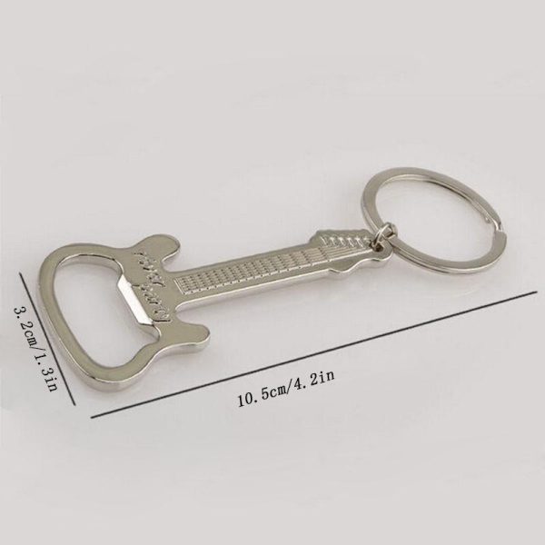 Beer Guitar Bottle Opener Keychain on Sale