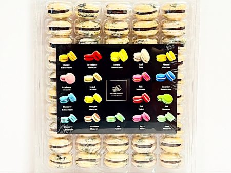 50 Pack  Chocolate Agave French Macaron Value Pack For Sale