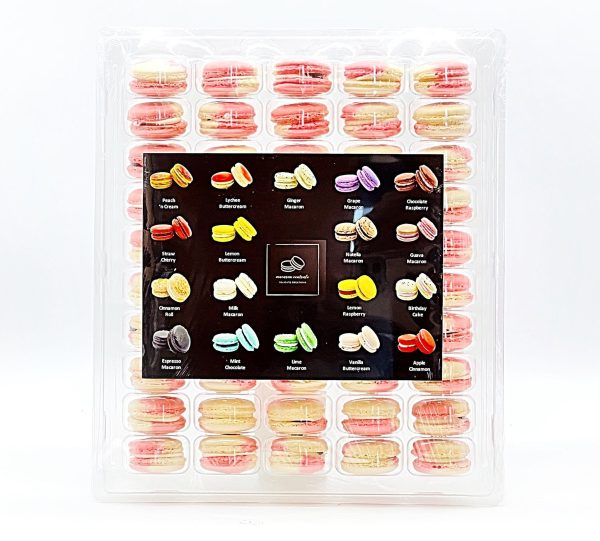 50 Pack White Chocolate Berries French Macaron Value Pack Discount