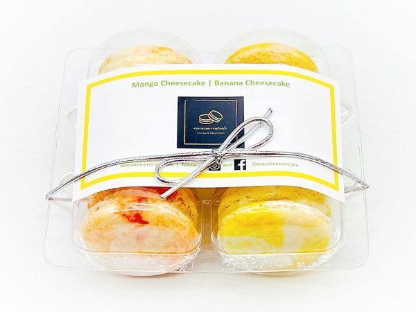 6 Mango Cheesecake & Banana Cheesecake Macarons Value Pack For Cheap