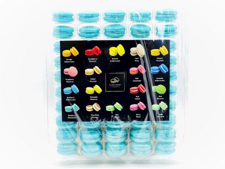 50 Pack Blueberry Buttercream  French Macaron Value Pack For Discount