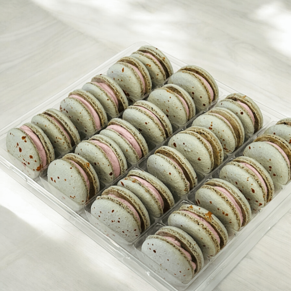 All Natural Blackberry Vegan French Macarons | Available in 24 & 48 Pack For Sale