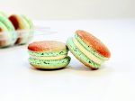 6 Pack Strawberry Rhubarb French Macarons | Perfect for your next celebratory events. Online now