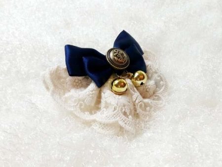 Royal Blue Lace Handmade Ribbon Bowtie Fashion