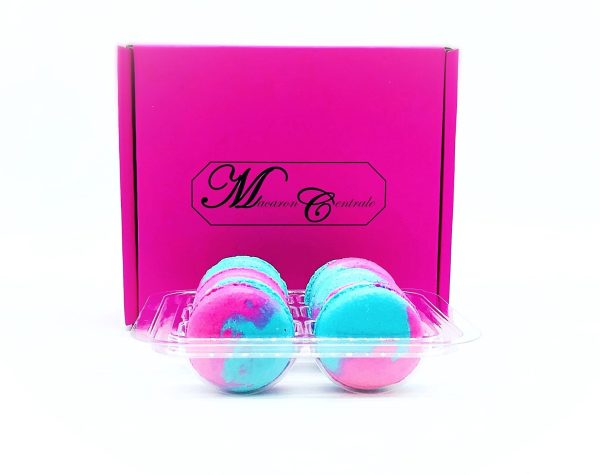 6 Pack Blue Raspberry French Macarons on Sale