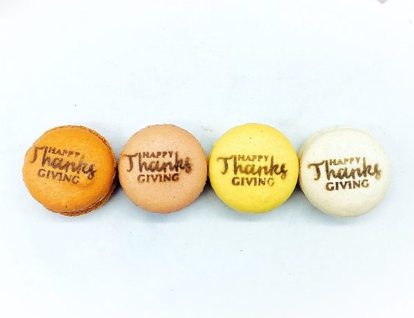 Happy Thanksgiving Airbrushed French Macarons Online