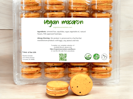 All Natural Thai Tea Vegan French Macarons | Available in 24 & 48 Pack Online now