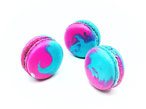 6 Pack Blue Raspberry French Macarons on Sale