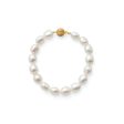 Baroque White Pearl & Gold Bracelet For Cheap